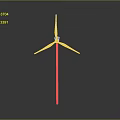 Modern White Wind Turbine With Tall Tower For Renewable Energy Generation 3d model