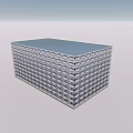 Industrial Equipment Metal Rectangular Structure With Circular Surface Holes For Processing