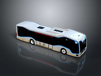 Modern High Speed Train With Sleek Aerodynamic Design And White Exterior Body 3d model