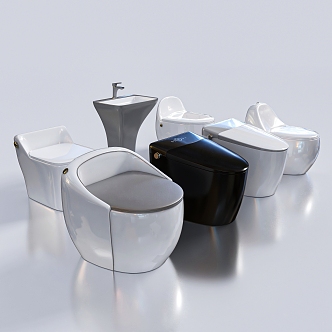 Modern toilet seat 3d model