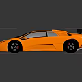 Yellow Sports Car With Sleek Aerodynamic Body Rear Spoiler And Black Wheels
