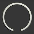 Shiny White Bracelet With Blue Gemstones On Both Ends And Minimalist Design