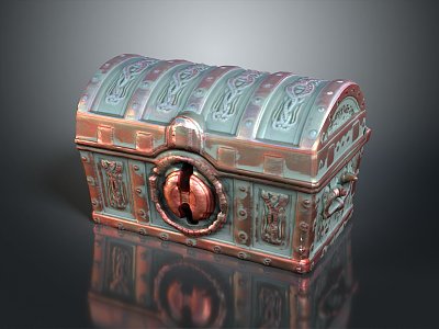 Cartoon Chest Treasure Chest Treasure Chest Jewelry Chest Cashbox Wooden Chest Game Chest Treasure Chest Pirate Chest 3d model