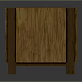 Wooden Square Planter with Textured Surface and Sturdy Frame for Home Use