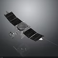 High Tech Orbital Satellite Featuring Solar Panels Communication Antenna And Structural Design 3d model