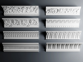 European-style Corner Carved 3d model