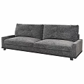Gray Fabric Sofa Set With Modern Design And Comfortable Two Seater Spacious Seats 3d model