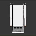 White Picasso Themed Vehicle Featuring NCC17001 F7453 Red Stripe and Rocket Shaped Front