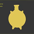 Sculptural Ceramic Vase With Colorful Carved Floral Motifs And Decorative Figure On Tripod Base