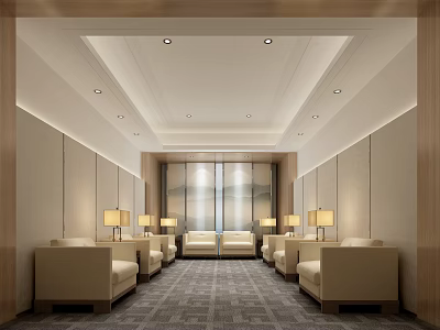 New Chinese Reception Room 3d model New Chinese Reception Room 3d model