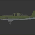 Green Military Fighter Jet Model With Detailed Wings And Fuselage