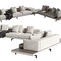 Modern corner multiplayer sofa 3d model