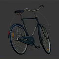 Vintage Black Bicycle Featuring Classic Frame Comfortable Seat and Retro Design