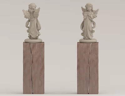 European-style angel ornaments 3d model European-style angel ornaments 3d model