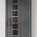 Modern Security Doors Featuring Different Panel Designs Glass Inserts And Metallic Accents 3d model