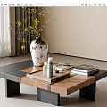 Middle Ancient Square Coffee Table 3d model