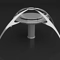 Modern Architectural Structure With Curved Supports And Central Column Design