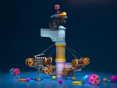 Modern American Chen Film 3d model