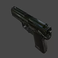 Black HK USP Semi Automatic Handgun With Tactical Grip And Metal Barrel