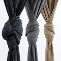 Velvet Curtains In Three Colors With Knotted Design For Home Decoration