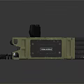Military Grade Radio Communication Device With Blue LCD Display Control Buttons And Coiled Cable
