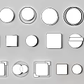 modern ceiling lamp living room ceiling lamp square ceiling lamp 3d model