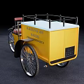 Yellow Delivery Cart For O Bailey & Sons Bakers With Company Name