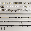 Modern downlight spotlight guide rail lamp magnetic attraction lamp 3d model