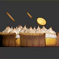 Appetizing Sliced Lemon Meringue Pie With Fluffy Meringue And Lemon Slices