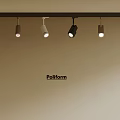 Poliform Modern Track Lighting System With Sleek Adjustable Spotlights On Ceiling 3d model