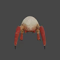 Game and Movie Character with White Round Body Red Long Legs Sharp Claws