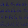 Bicycle Silhouette Collection Featuring Various Cyclists In Different Riding Poses