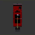Red Heavy Duty Utility Vehicle With Open Cargo Platform And Large Wheels