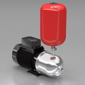 Industrial Equipment Featuring Red Tank Stainless Steel Pump Body Black Motor And Digital