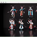 2D Peking Opera Characters Sheng Dan Jing Mo Chou Wu Sheng Drama Characters Local Drama 3d model