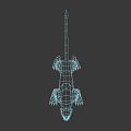 Black Panther Like Monster Character With Green Glowing Spiked Structures For Games And Movies