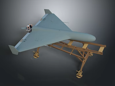 Aerospace Drone Model With Engineering Display Stand And Space Technology Design 3d model