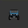 Blue Suzuki Compact Off Road Car With Black Roof And Rugged Design