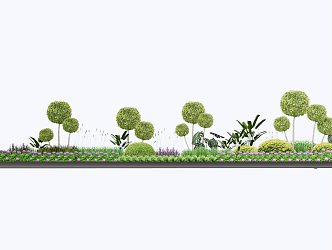 modern plant combination plant group plant collocation 3d model