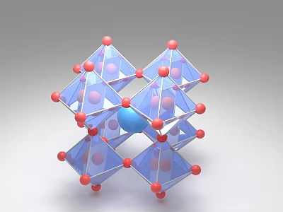 Geometric Locker Design With Blue Spheres Red Accents And Transparent Polyhedral Panels 3d model