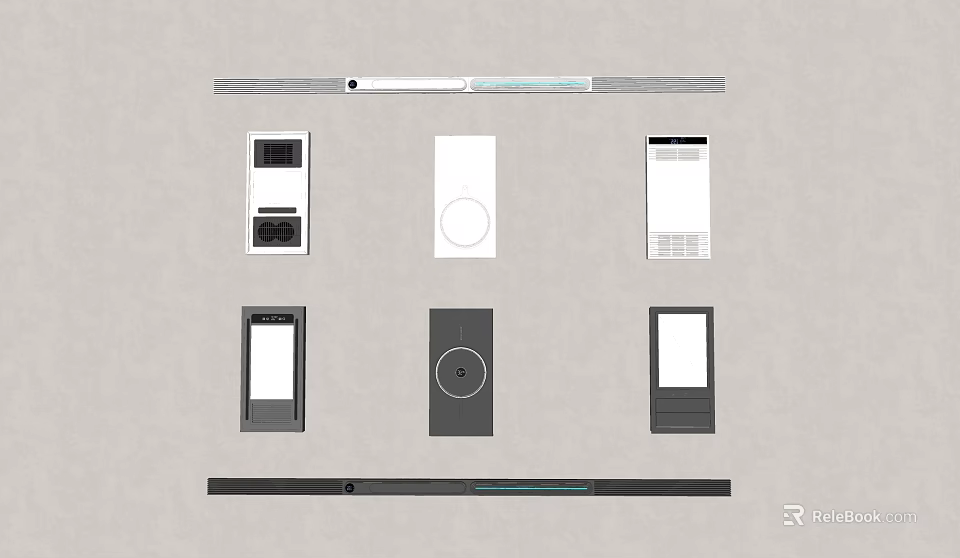 Diverse Control Panel Designs For Smart Home Interfaces And Devices 3d model