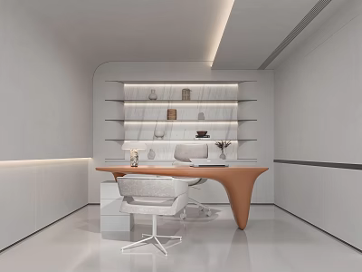 Modern Hospital Outpatient Clinic Interior With Minimalist Furniture And Lighting 3d model