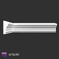 Decorative White Molding With Intricate Curved Patterns For Interior Design