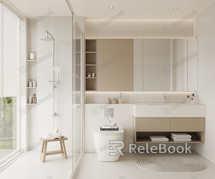 Toilet Shower Room Toilet Washbasin Shower Partition Shower Room model