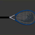 Blue Tennis Racket With Black Handle Lightweight Design For Daily Sports Use