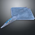Futuristic Transparent Spacecraft Design Featuring Blue Accents For Advanced Cosmic Exploration