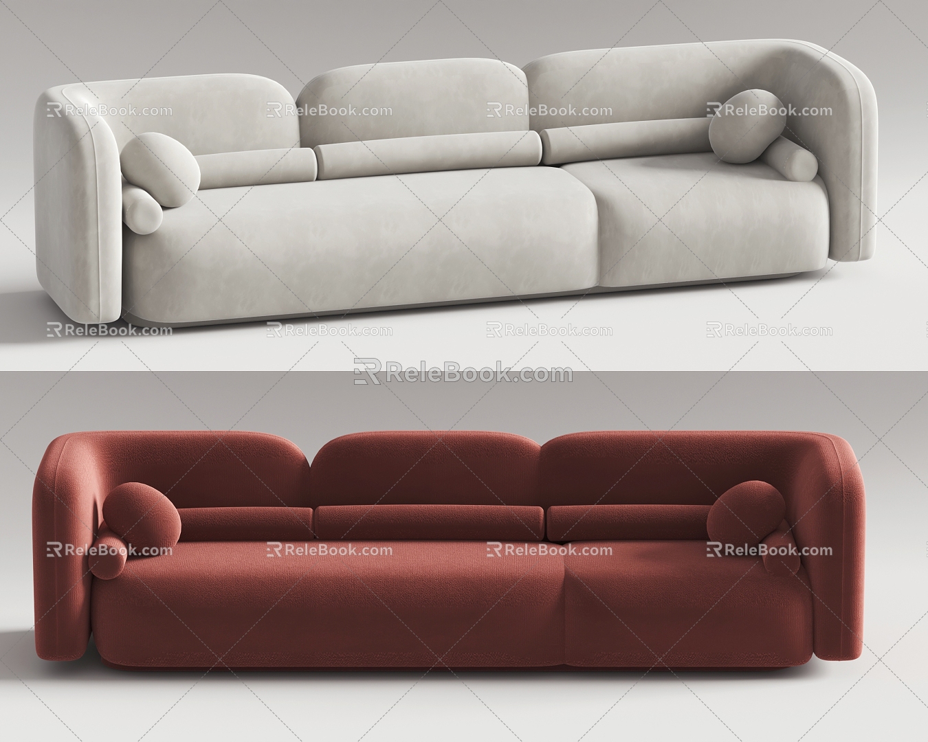 Folia Modern Multiplayer Sofa Casual Sofa 3d model