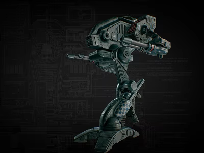 Futuristic Mechanical Structure With Robotic Arm Articulated Joints And Detailed Metal Components 3d model