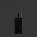 Vintage Black Radio With Antenna Handle Buttons And Interface Design Features
