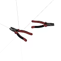Two Different Types Professional Hardware Tools Pliers With Red And Black Handles